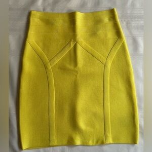 bebe Vibrant Yellow Pencil Skirt